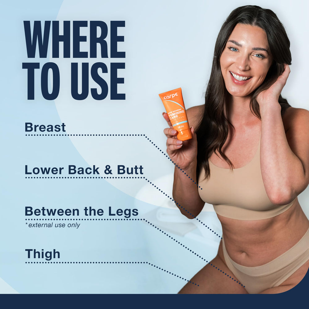 Carpe Feminine Care cream finish demonstrates smooth, invisible dry