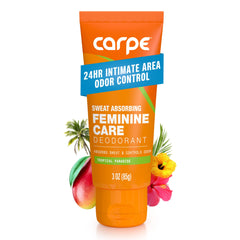 Carpe Feminine Care tropical paradise bottle delivers all-day freshness during workouts.