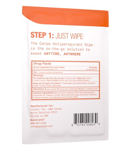 Carpe On-The-Go Wipes towelettes close-up showing large, versatile wipes.