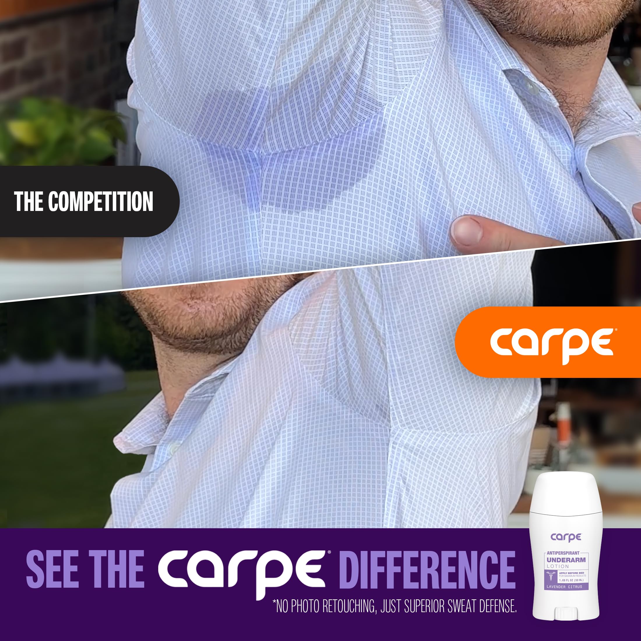 Carpe paraben-free and sulfate-free label communicates a gentle, skin-friendly deodorant option.