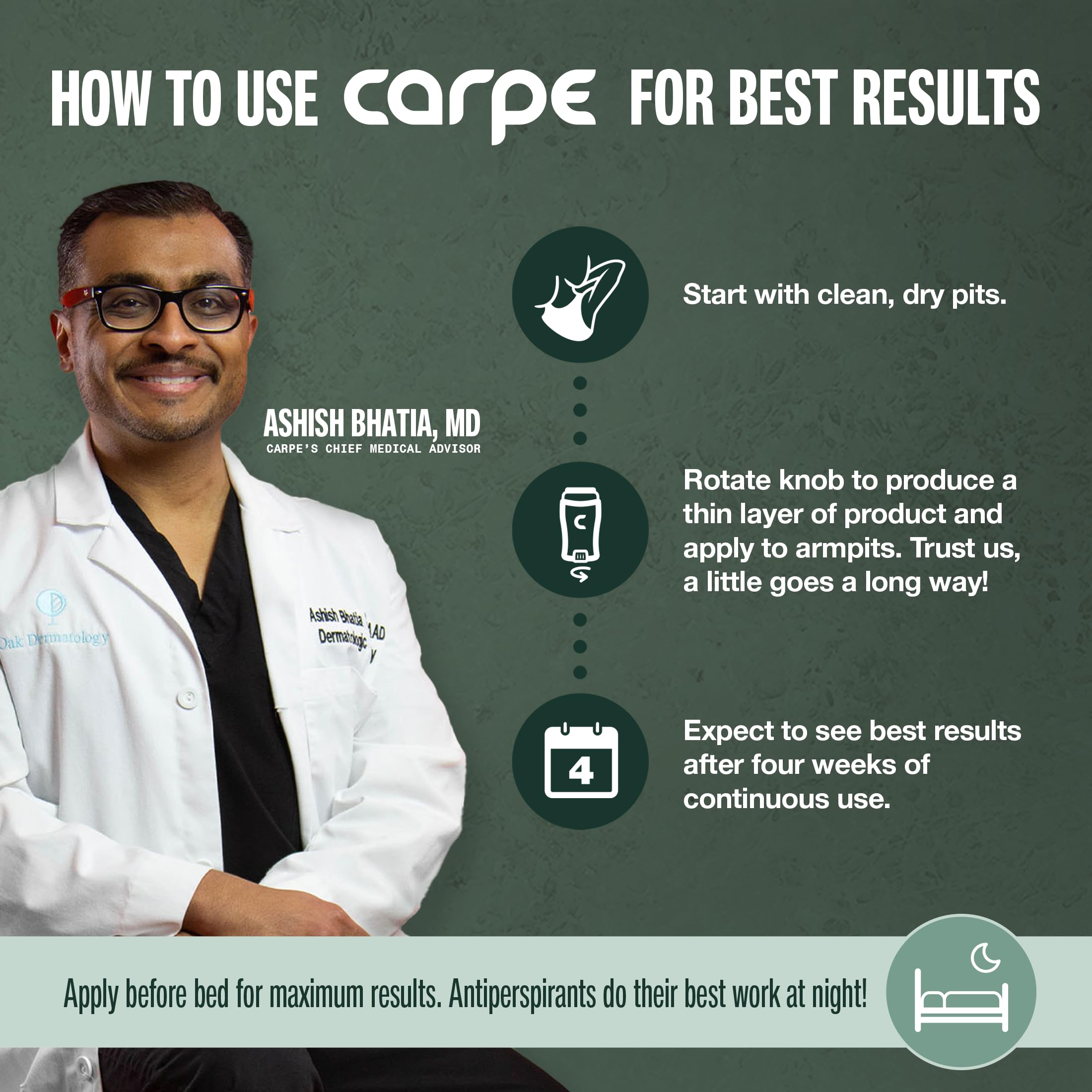 Carpe smooth-roll-on application provides comfortable daily use.