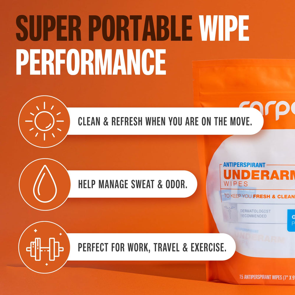 Carpe Wipes used at the gym for real-time sweat relief on the go.