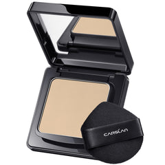 CARSLAN 1.0 waterproof pressed powder compact with mirror for quick on-the-go touch-ups.