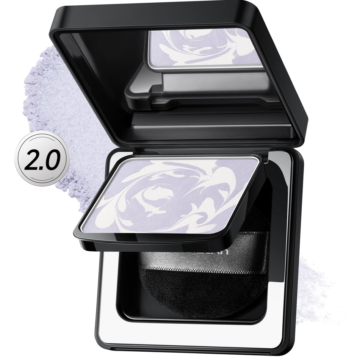 CARSLAN 2.0 Black Magnet powder close-up showing oil-lock technology for shine control