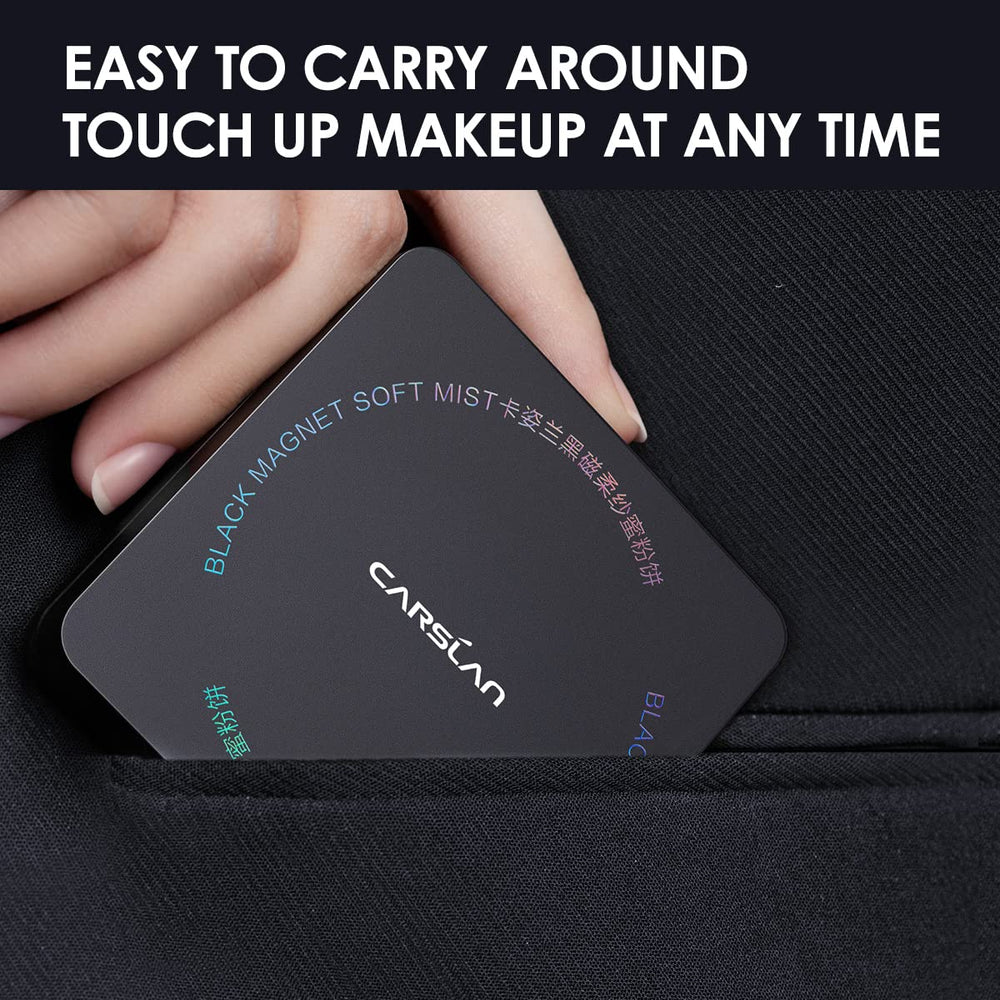 CARSLAN powder delivers a soft-matte skin effect suitable for dry to combination skin.