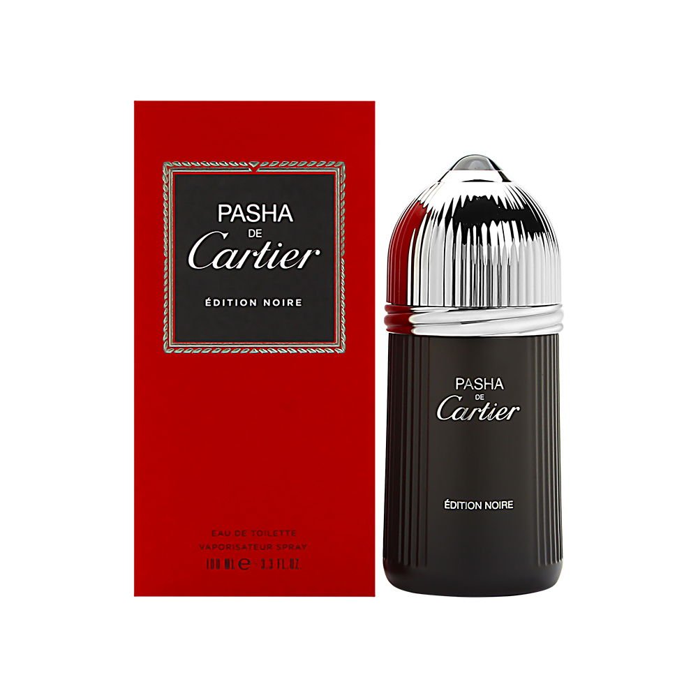 Cartier Pasha Edition Noire eau de toilette bottle for a bold, date-night scent