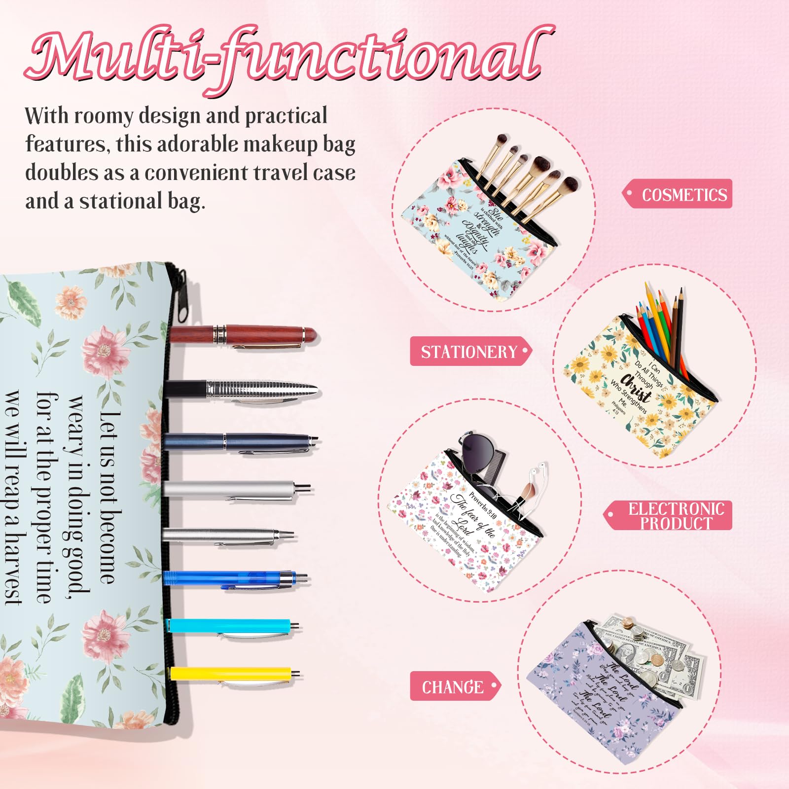 CasaPopz bulk gift-pack cosmetics pouches ideal for group giveaways or retreats.