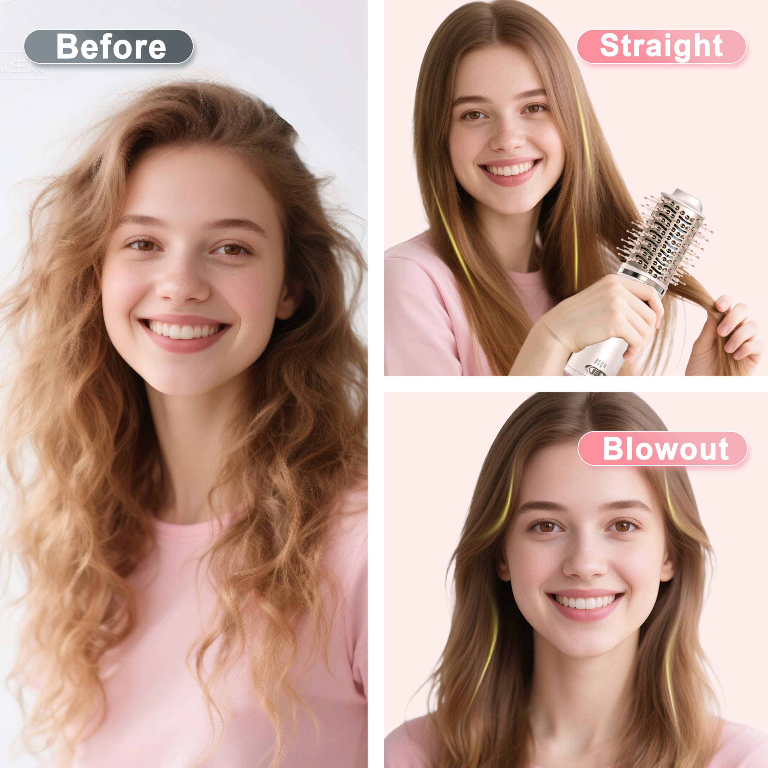 Casavok premium bristles gently detangle and lift roots.