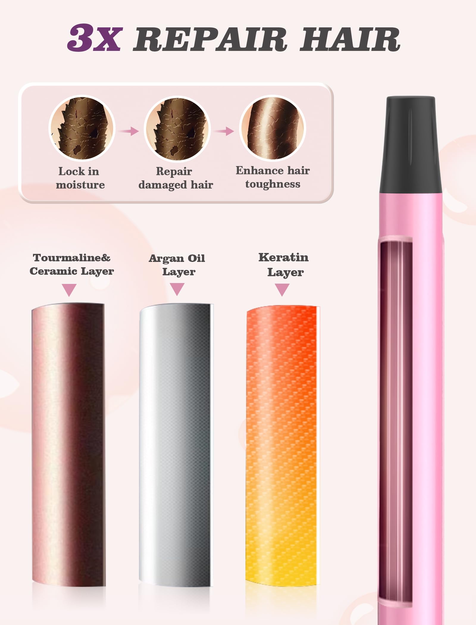 Casavok Mini Curling Iron dual voltage supports worldwide styling.
