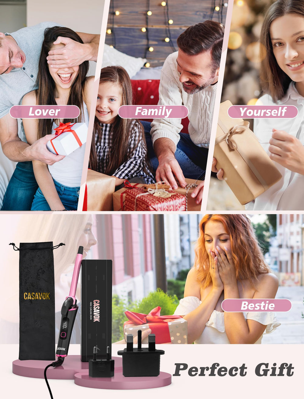 Casavok Mini Curling Iron gift-ready packaging for a thoughtful present.