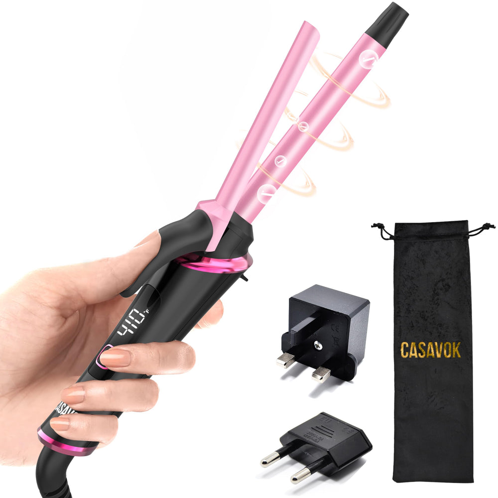 Casavok Mini Curling Iron heat-up in 30 seconds for on-the-go styling.