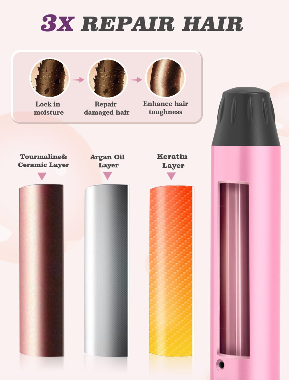 Casavok protective-coating reduces heat damage while maintaining moisture in hair.