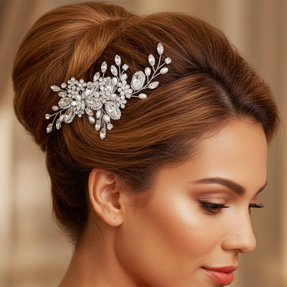 CASDRE bridesmaids hair piece adds delicate sparkle to formal looks