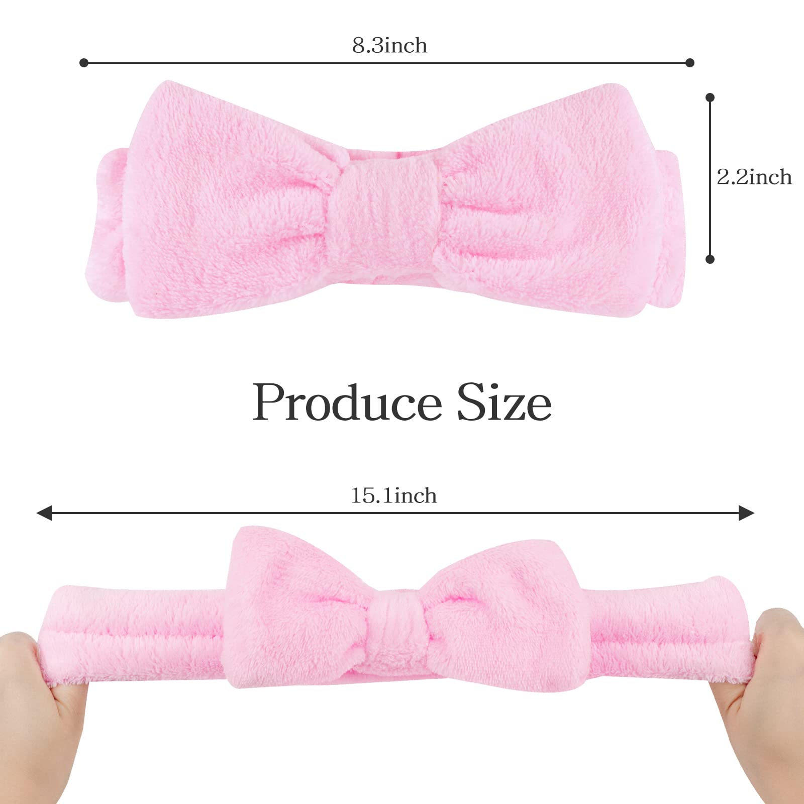 Casoty fluffy headbands bow closeup showing plush texture for gentle wear
