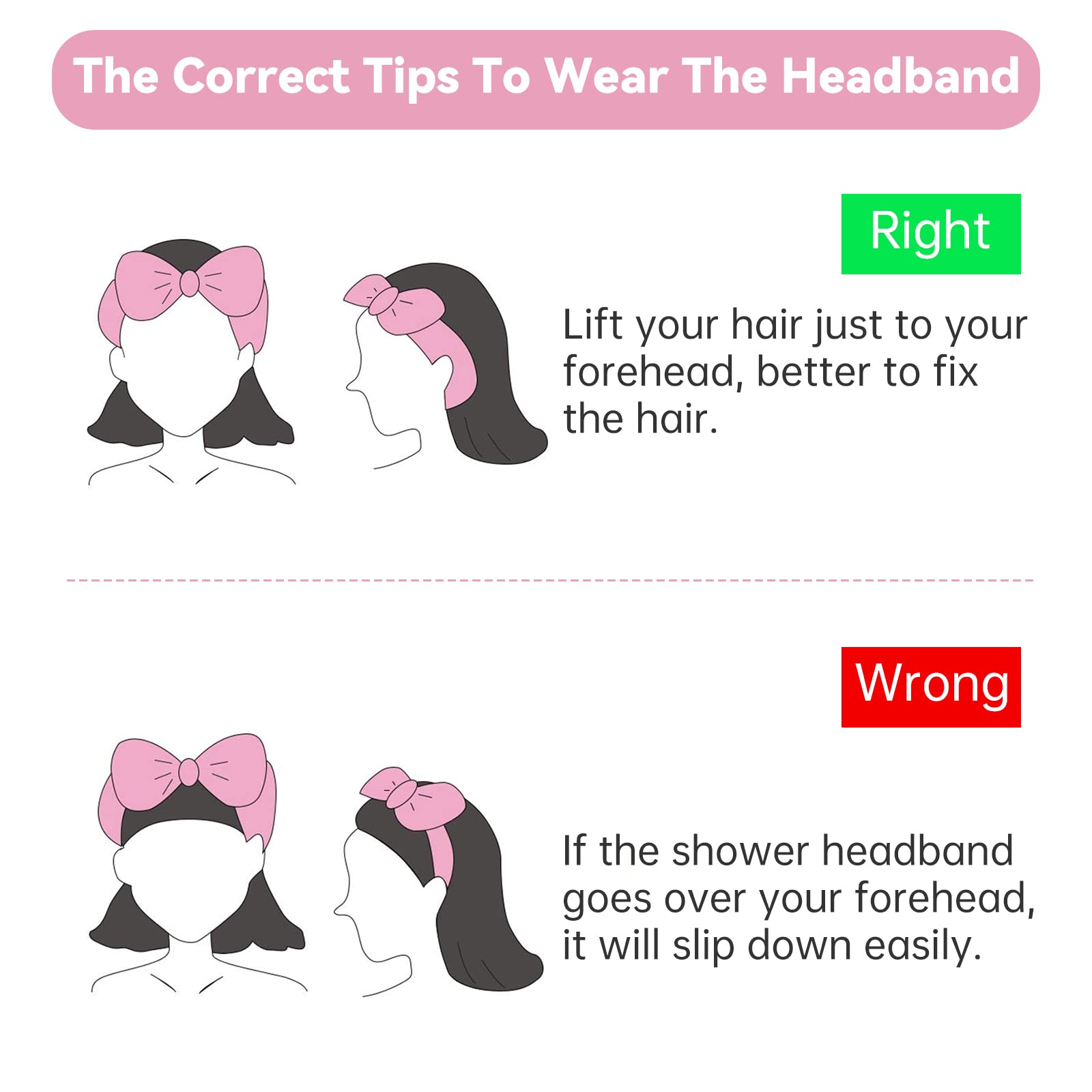Casoty headbands suited for bridal parties and sleepovers