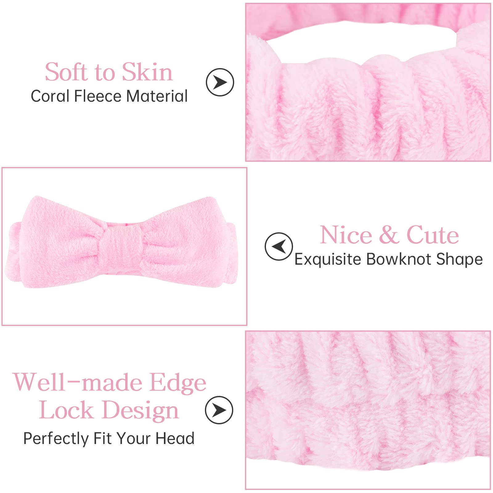 Casoty headbands stretched to 15-inch fit for versatile sizing