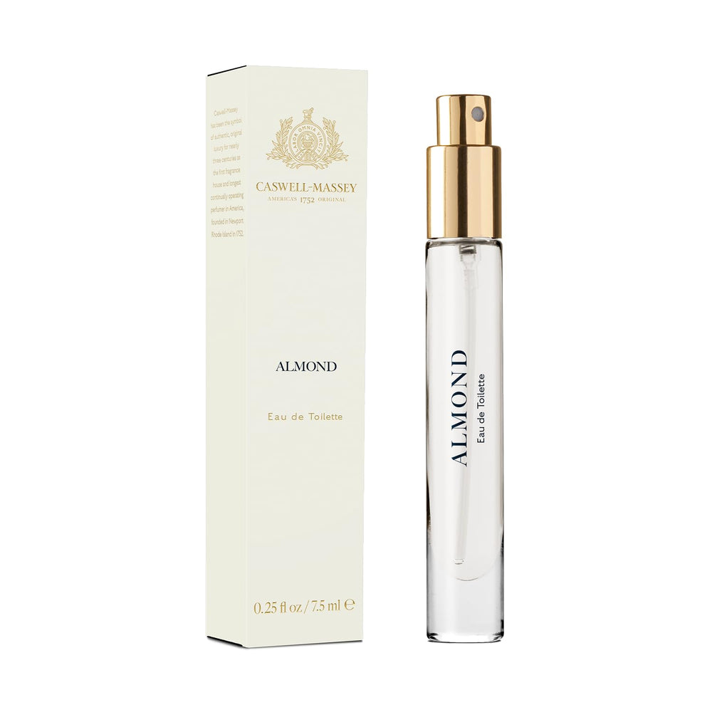 Caswell-Massey Almond Eau de Toilette travel vial for on-the-go luxury
