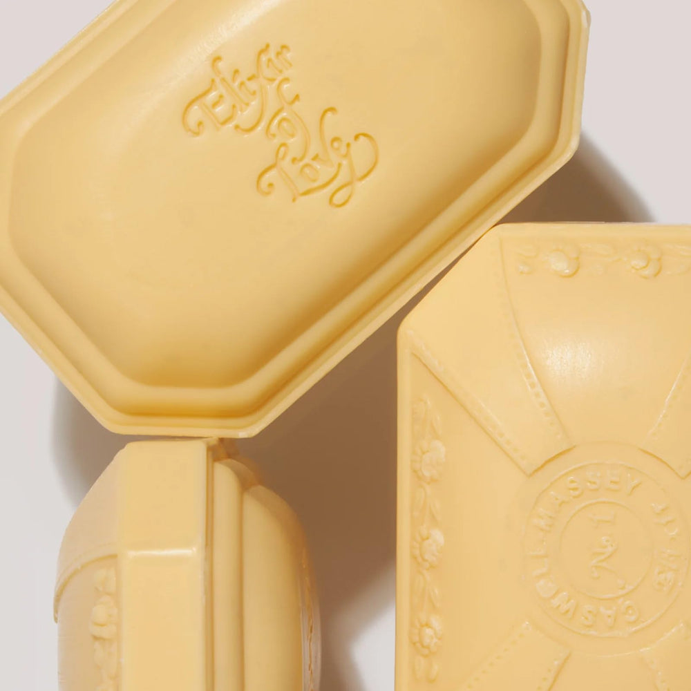 Caswell-Massey Elixir of Love soap jasmine-lavender-musk scent evokes romantic mornings.