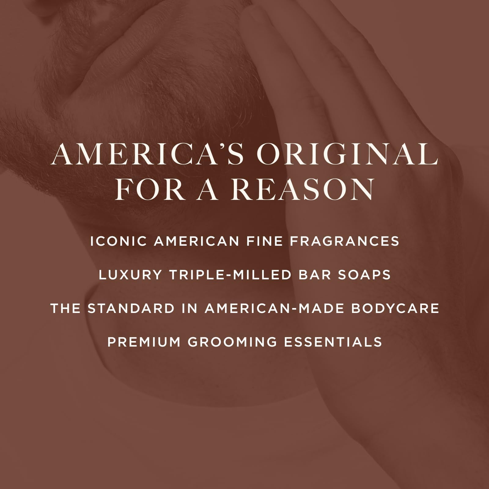 Caswell-Massey Heritage Woodgrain Sandalwood cruelty-free logo indicating ethical production.