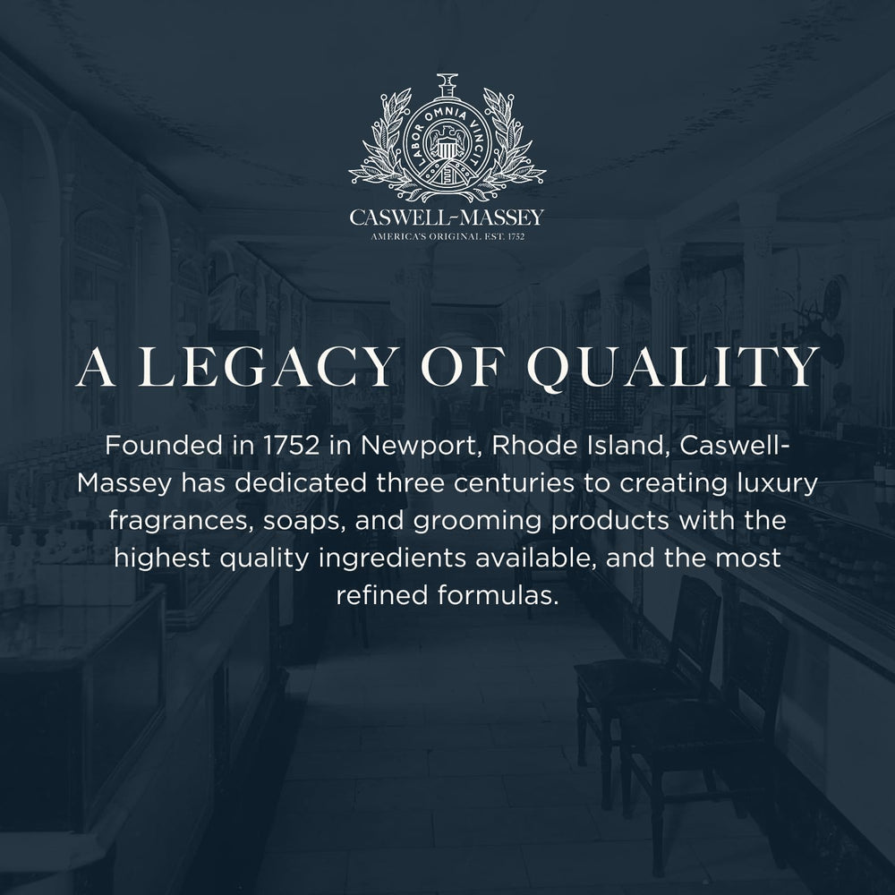 Caswell-Massey Heritage Woodgrain Sandalwood plant-based and cruelty-free formula on label.