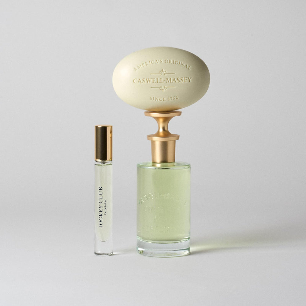 Caswell-Massey Jockey Club soap versatile for face, body and hands.