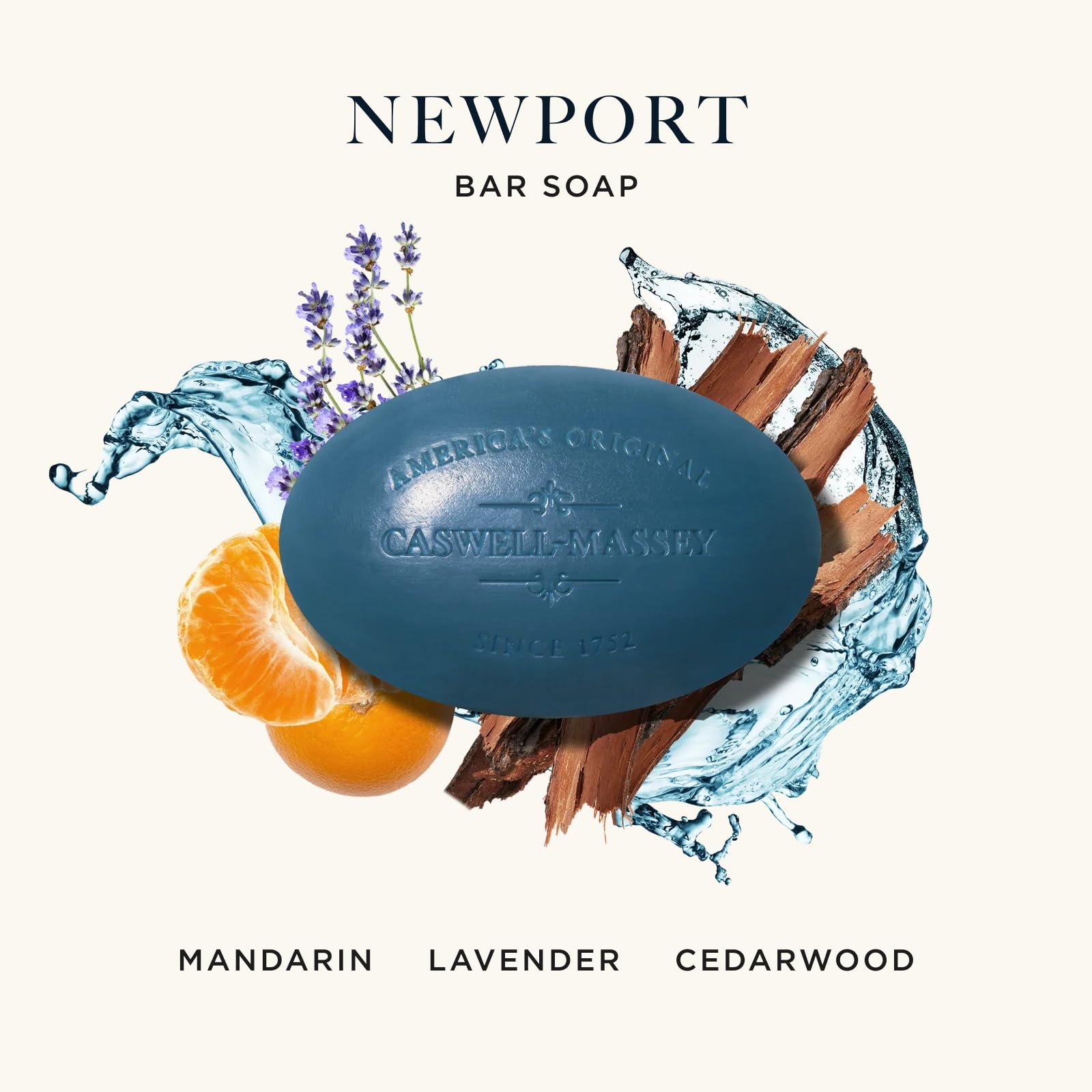 Caswell-Massey Newport bar soap lather closeup highlights rich bubbles