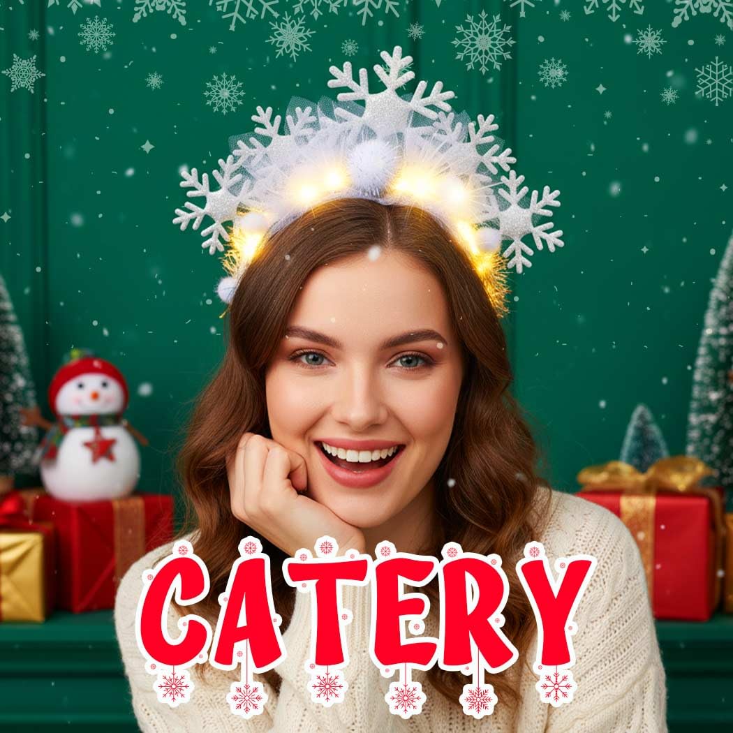 Catery snowflake costume accessory stands out at parties and photoshoots