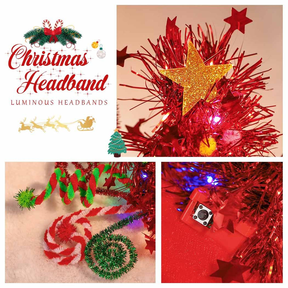 Catery headband with LED function button showing fast, slow, steady modes.