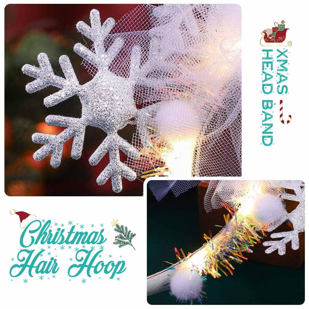 Catery holiday winter snowflake headband for cosplay and events