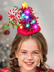 Catery LED tree headband for women adds twinkling glow to parties.