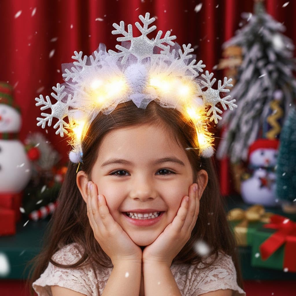 Catery lightweight snowflake headpiece remains comfortable for long events