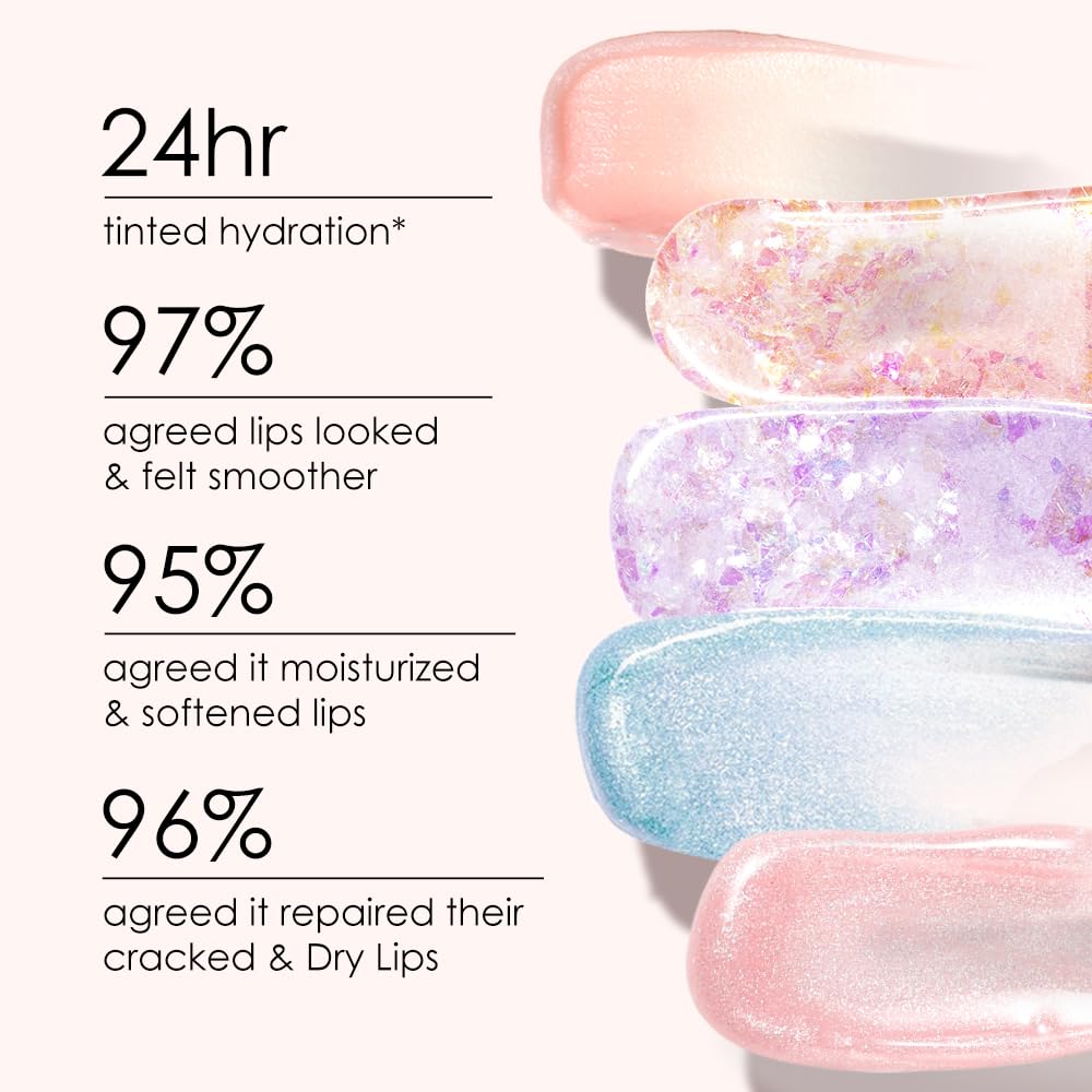 Catkin Lip Balm color-change effect shows pH-activated pink glow with subtle shimmer.