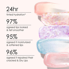 Catkin Lip Balm color-change effect shows pH-activated pink glow with subtle shimmer.