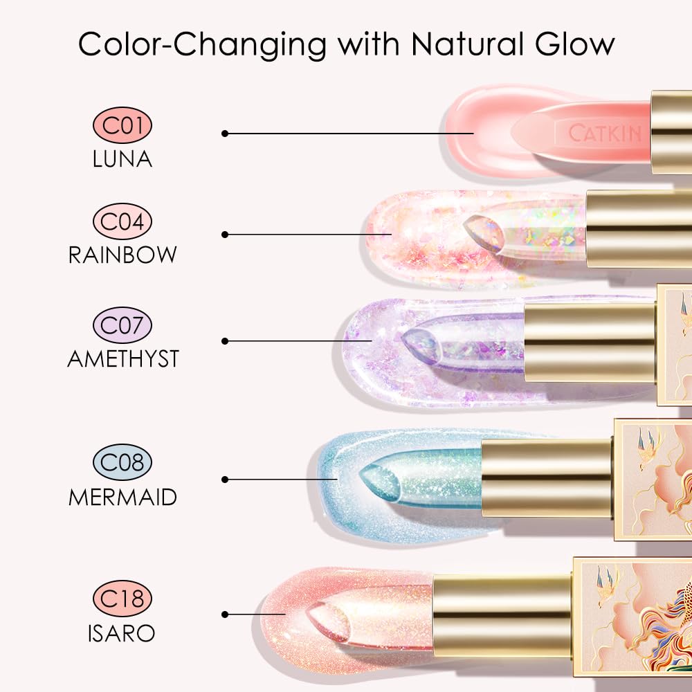 Catkin Lip Balm with Vitamin E image emphasizes nourished lips.