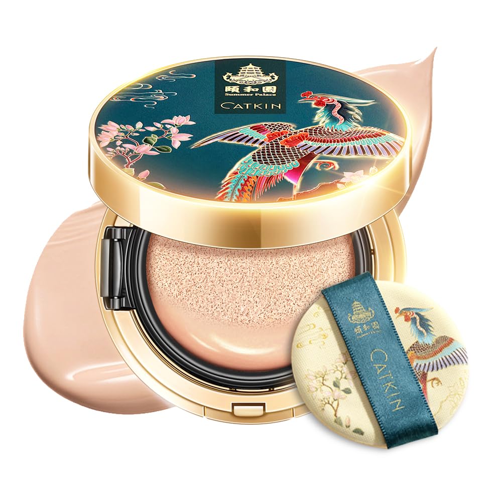 Catkin Phoenix Cushion compact open with sponge applicator for quick, natural coverage.
