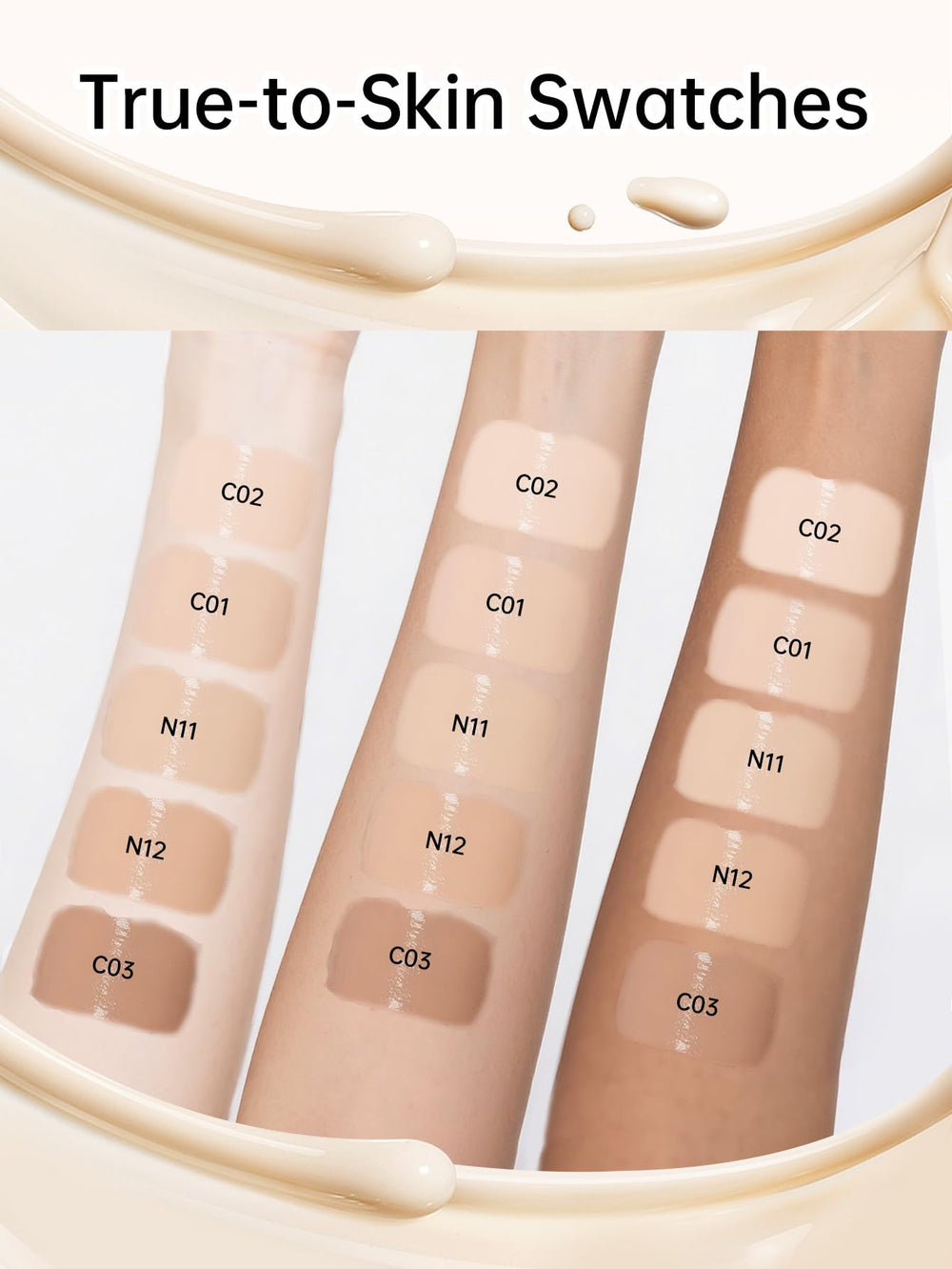 Catkin Phoenix Cushion semi-matte finish shows skin-friendly glow.