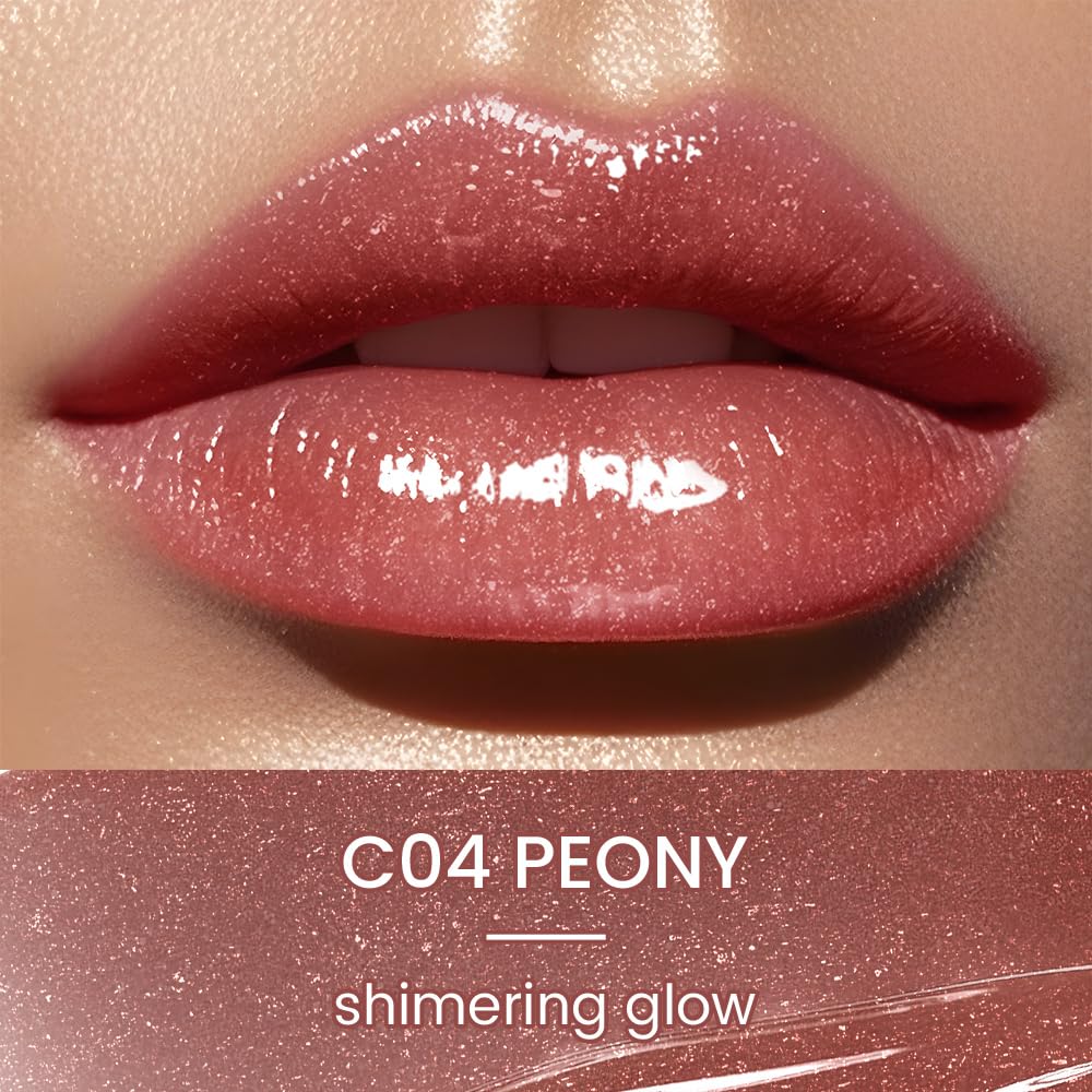 Catkin watery-glow application showcases glossy color in a lightweight formula