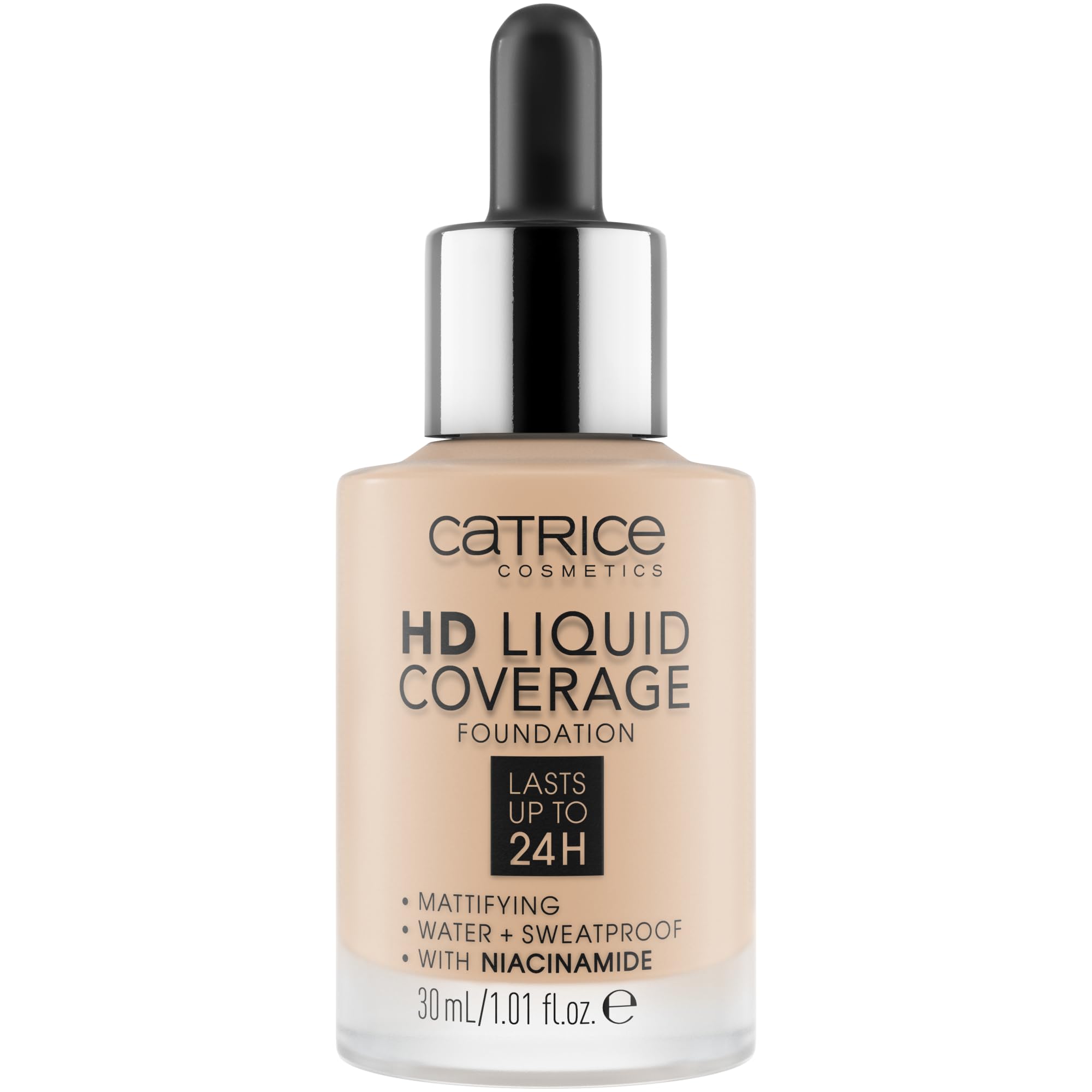Catrice HD Liquid Coverage bottle with dropper for precise application.