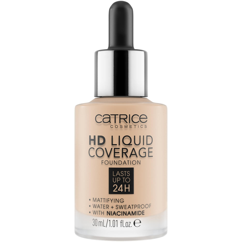 Catrice HD Liquid Coverage bottle with dropper for precise application.