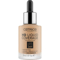 Catrice HD Liquid Coverage dropper close-up illustrating precise buildable application
