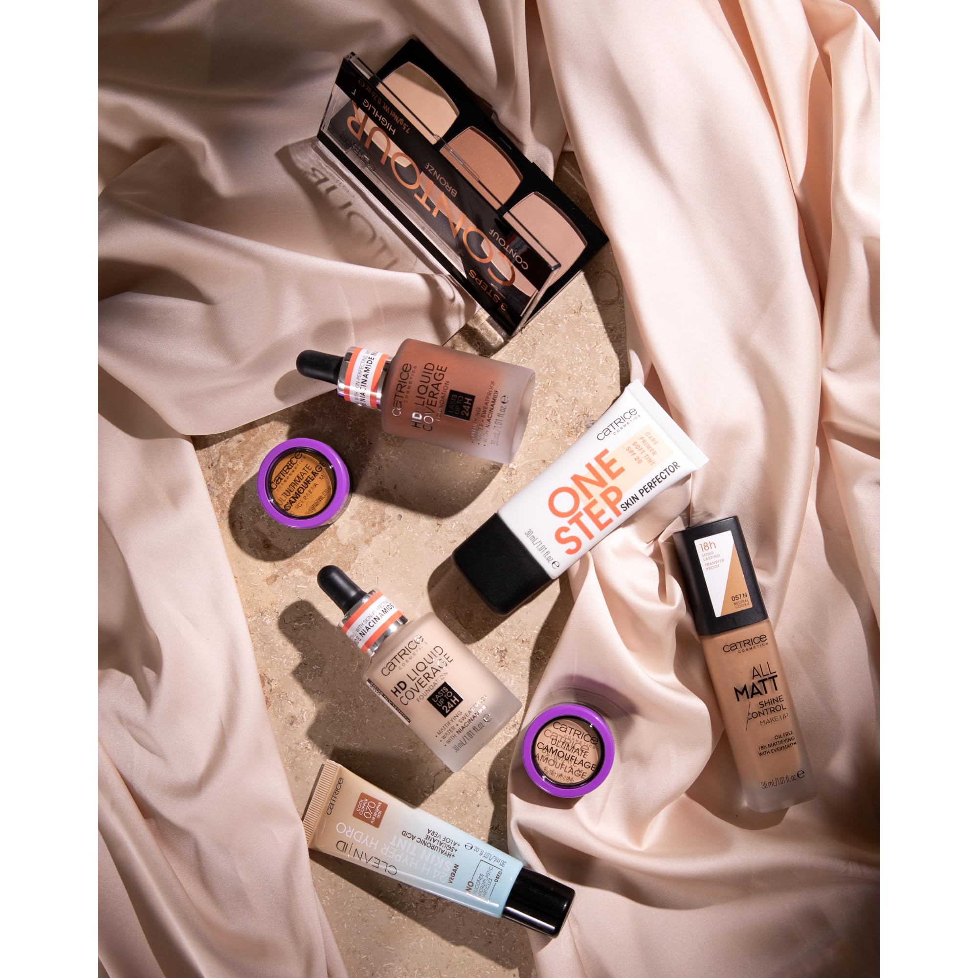 Catrice HD Liquid Coverage niacinamide ingredient close-up.