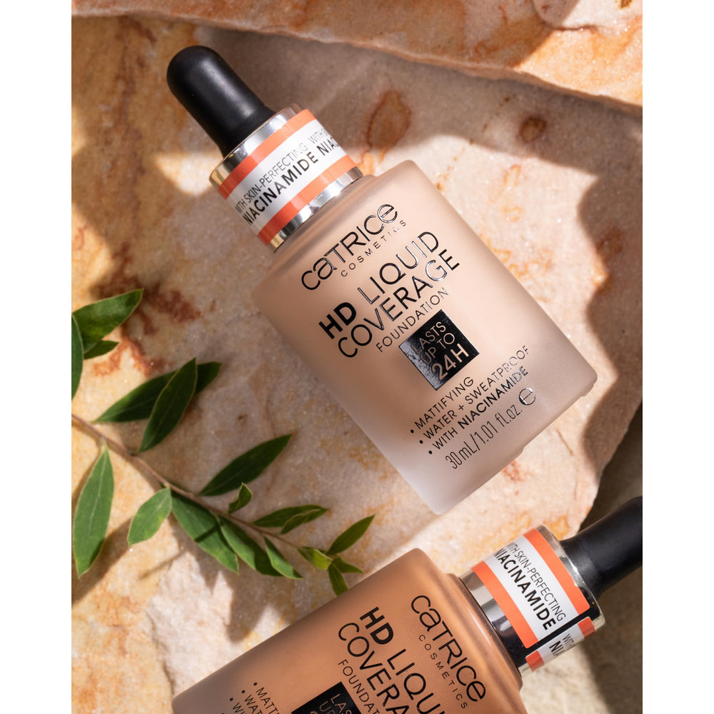 Catrice HD Liquid Coverage soft matte finish on model's skin.