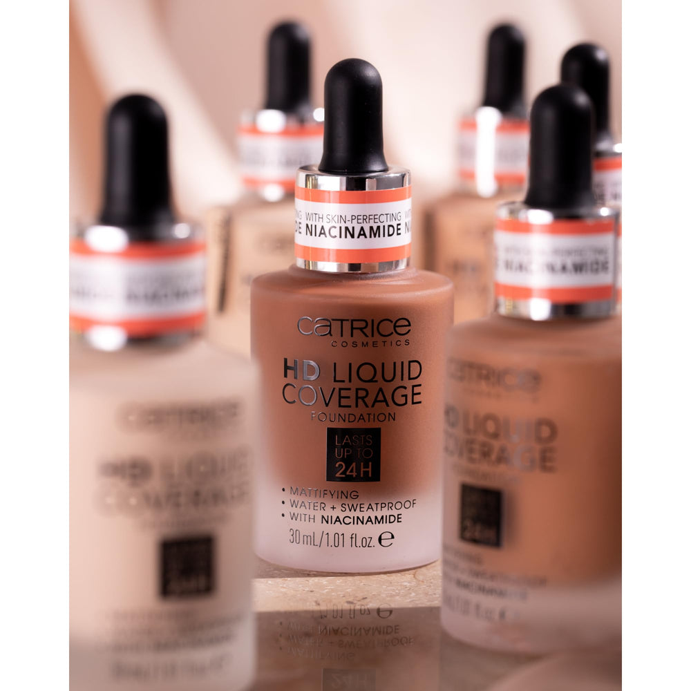 Catrice HD Liquid Coverage waterproof formula tested for sweat resistance.