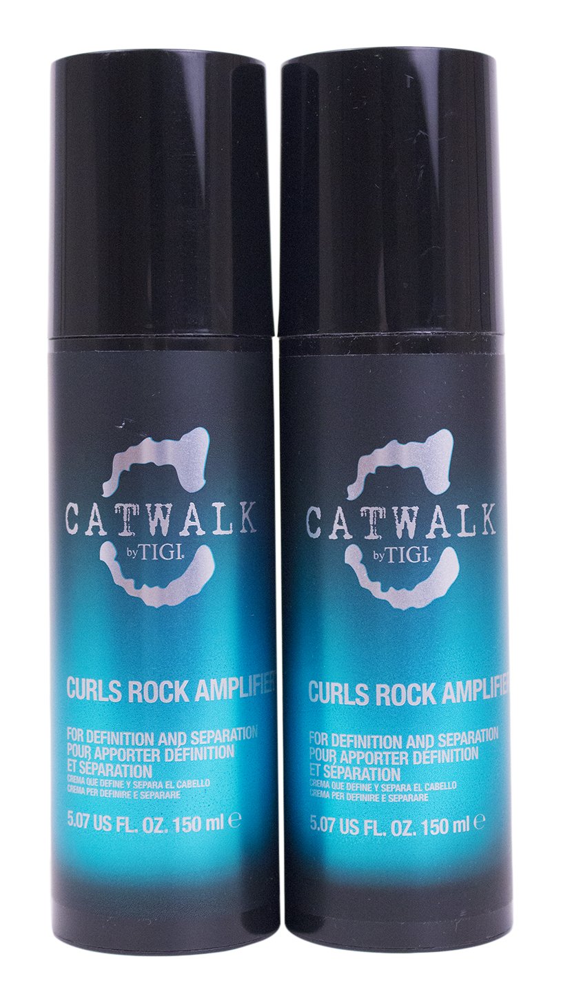 CATWALK by TIGI Curls Rock Amplifier bottle defines curls and enhances humidity protection.