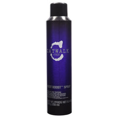CATWALK by TIGI Root Boost spray bottle provides weightless lift and shine.