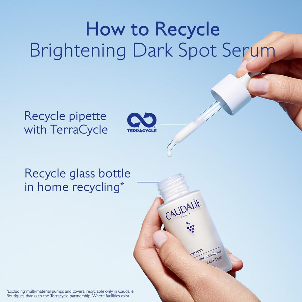 Caudalie packaging close-up signaling premium, trusted brightening solution
