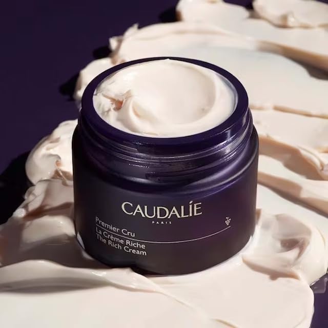 Caudalie Premier Cru rich cream texture conveys lavish moisture for daily nourishment.