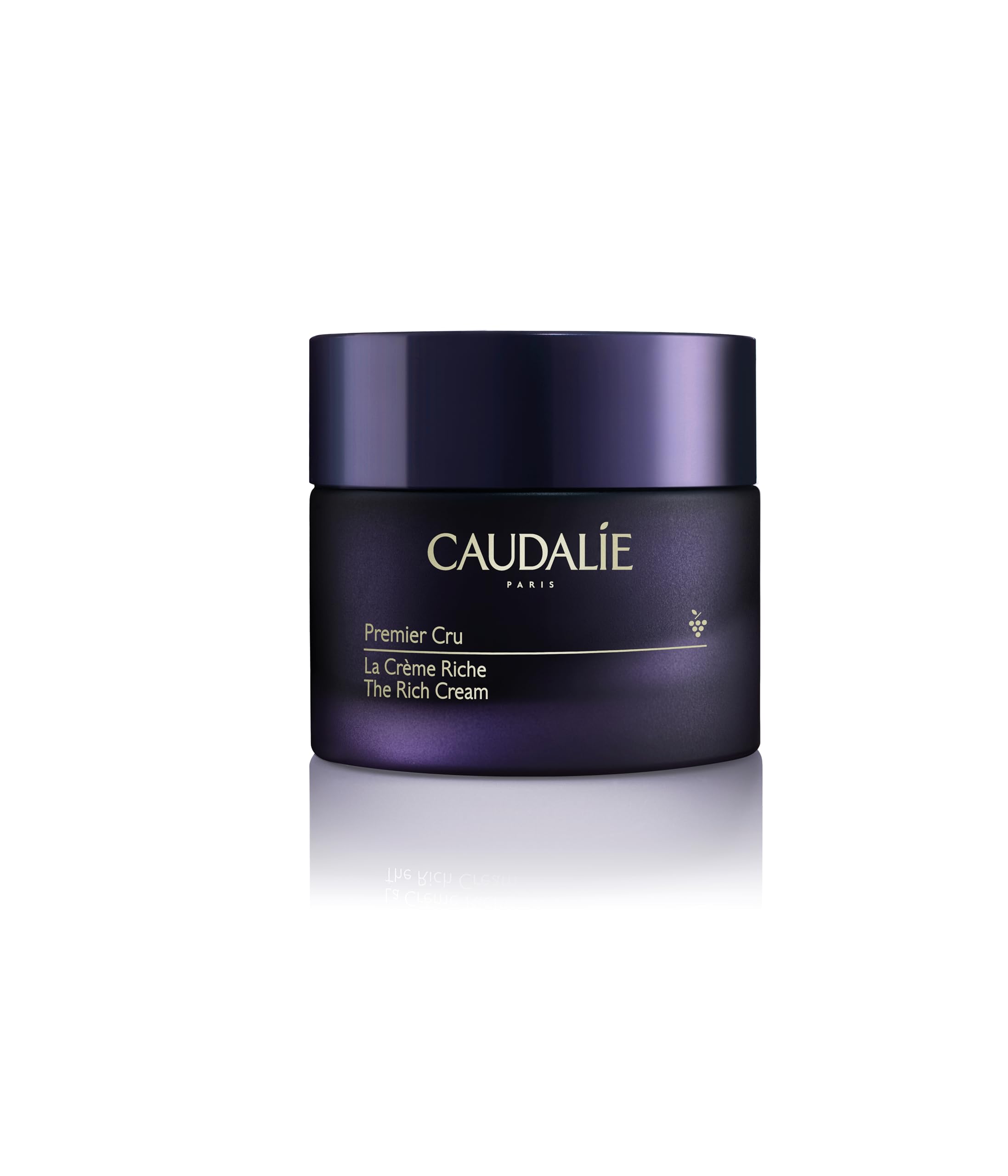 Caudalie Premier Cru jar closeup highlighting rich texture for resilient skin barrier.