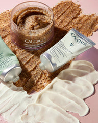 Caudalie Vinoclean Deep Cleansing Exfoliator after-use look shows brighter, refreshed complexion