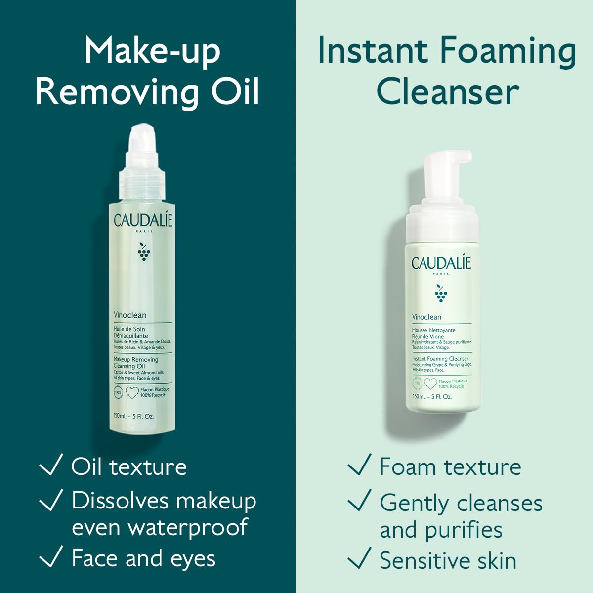 Caudalie Vinoclean organic sweet almond oil softens and comforts skin.